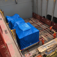 1 / 30 Project ex Antwerp to Hong Kong - 6 Heavy Lift Units - loaded as Breakbulk on Container vessel on bed of 18x40'Flat Rack (3 units each 900x430x430cm each 62'500 kgs + 3 units each 1245x482x455cm each 104'000 kgs)