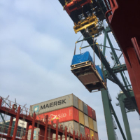 1 / 30 Project ex Antwerp to Hong Kong - 6 Heavy Lift Units - loaded as Breakbulk on Container vessel on bed of 18x40'Flat Rack (3 units - each 900x430x430cm each 62'500 kgs + 3 units each 1245x482x455cm each 104'000 kgs)