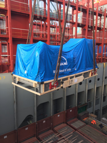 1 / 30 Project ex Antwerp to Hong Kong - 6 Heavy Lift Units - loaded as Breakbulk on Container vessel on bed of 18x40'Flat Rack (3 units - each 900x430x430cm each 62'500 kgs + 3 units each 1245x482x455cm each 104'000 kgs)