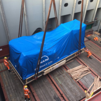 1 / 30 Project ex Antwerp to Hong Kong - 6 Heavy Lift Units - loaded as Breakbulk on Container vessel on bed of 18x40'Flat Rack (3 units - each 900x430x430cm each 62'500 kgs + 3 units each 1245x482x455cm each 104'000 kgs)