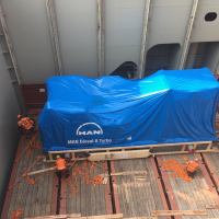 1 / 30 Project ex Antwerp to Hong Kong - 6 Heavy Lift Units - loaded as Breakbulk on Container vessel on bed of 18x40'Flat Rack (3 units - each 900x430x430cm each 62'500 kgs + 3 units each 1245x482x455cm each 104'000 kgs)