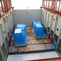 1 / 30 Project ex Antwerp to Hong Kong - 6 Heavy Lift Units - loaded as Breakbulk on Container vessel on bed of 18x40'Flat Rack (3 units - each 900x430x430cm each 62'500 kgs + 3 units each 1245x482x455cm each 104'000 kgs)